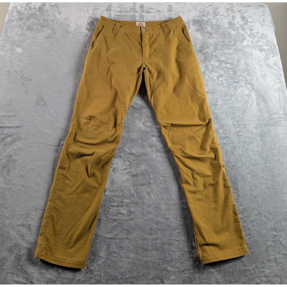 LIVSN Flex Canvas Pants Mens 30x30 Caramel Stretch Organic Cotton Hiking Outdoor